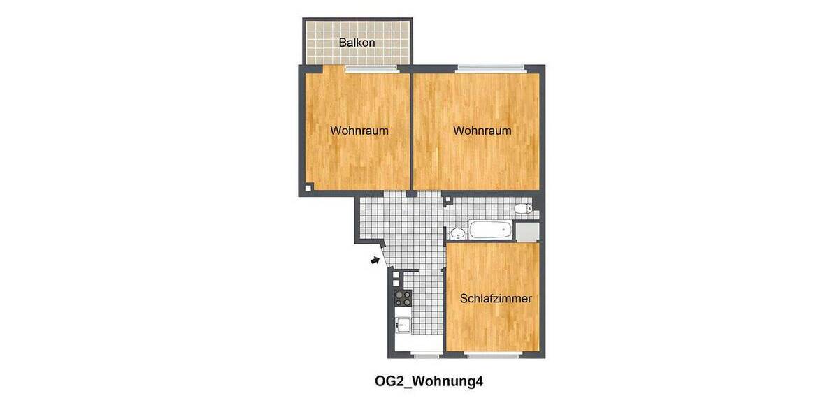 Etagenwohnung Bochum Innenstadt - 3 Zimmer, 73 m&sup2;, 850&euro; | Angebot:26805377