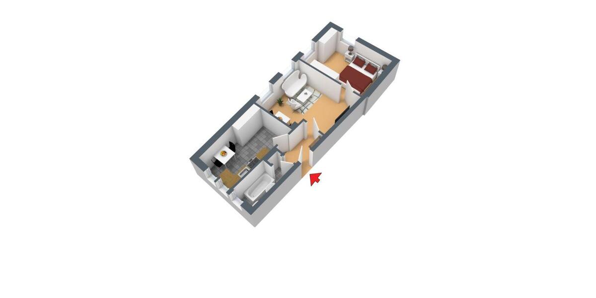 Etagenwohnung Wuppertal Gemarkung Elberfeld - 2 Zimmer, 54 m&sup2;, 469&euro; | Angebot:25368010
