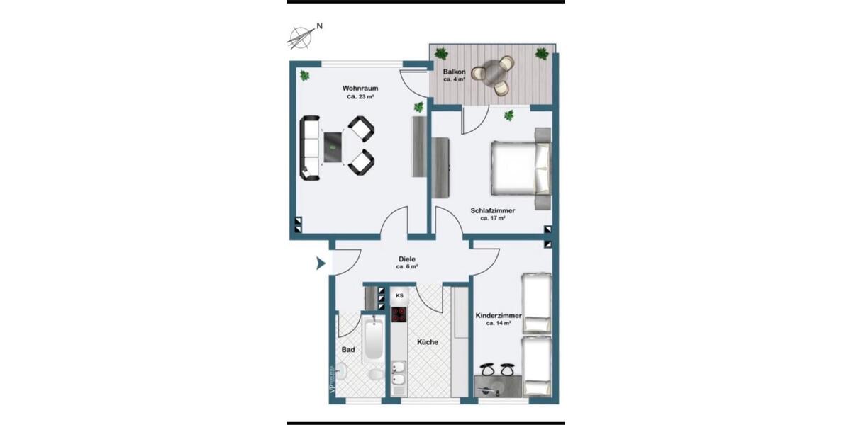 Etagenwohnung Essen Stadtbezirk IV - 3 Zimmer, 76 m&sup2;, 142.000&euro; | Angebot:26815427
