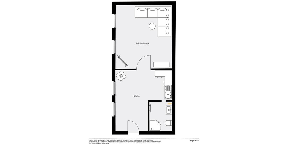 Erdgeschoßwohnung Solingen Ohligs - 1 Zimmer, 34 m&sup2;, 727&euro; | Angebot:27565912