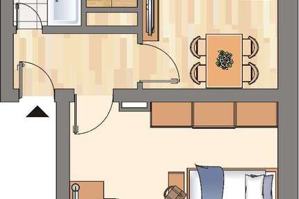Wohnung Gelsenkirchen Buer - 1 Zimmer, 41 m&sup2;, 329&euro; | Angebot:26978205