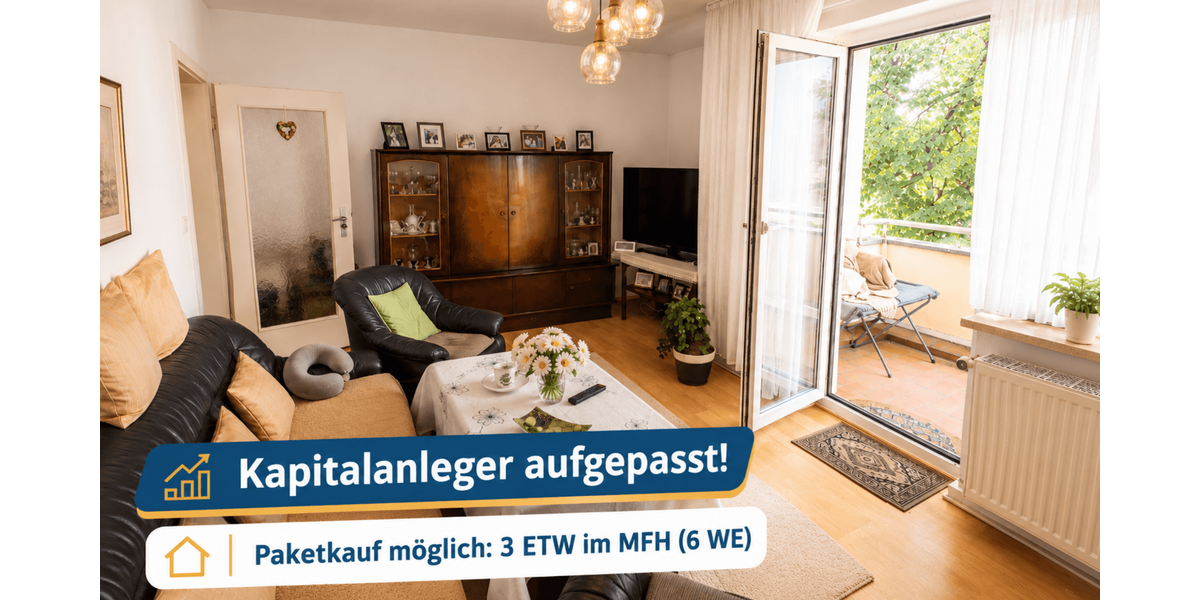 Etagenwohnung Duisburg Duisburg-Mitte - 2 Zimmer, 51 m&sup2;, 84.150&euro; | Angebot:27518750