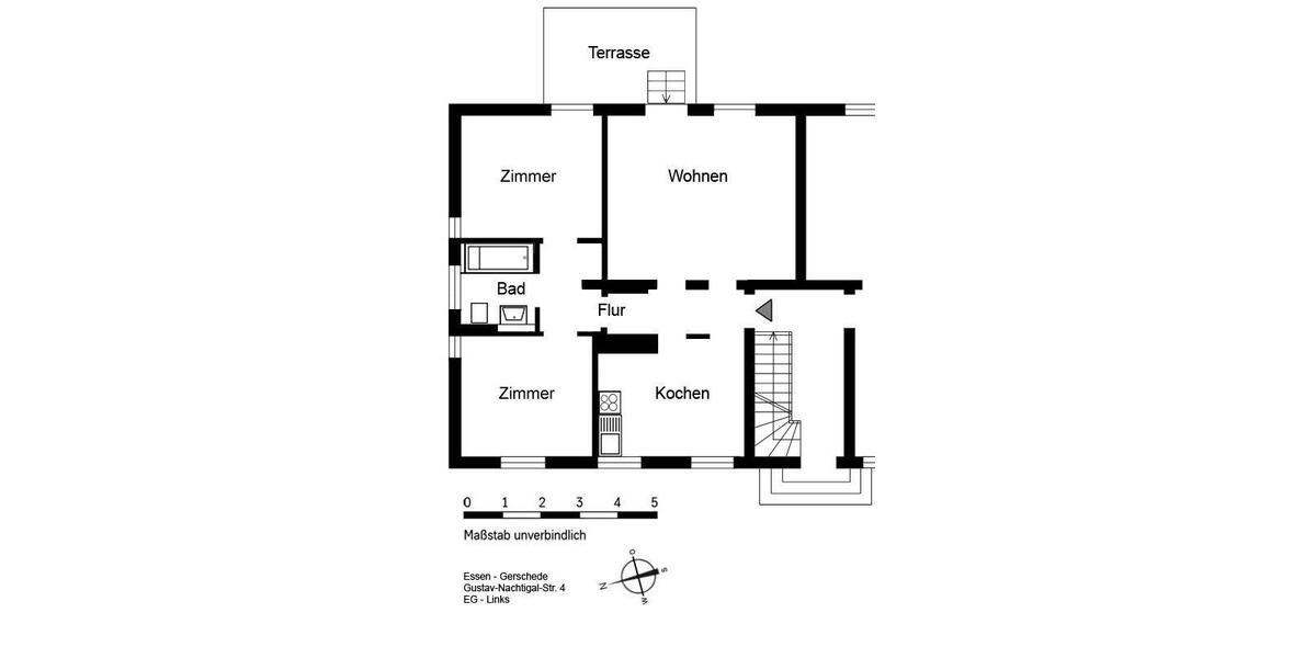 Etagenwohnung Essen Stadtbezirk IV - 3 Zimmer, 71 m&sup2;, 778&euro; | Angebot:25920218