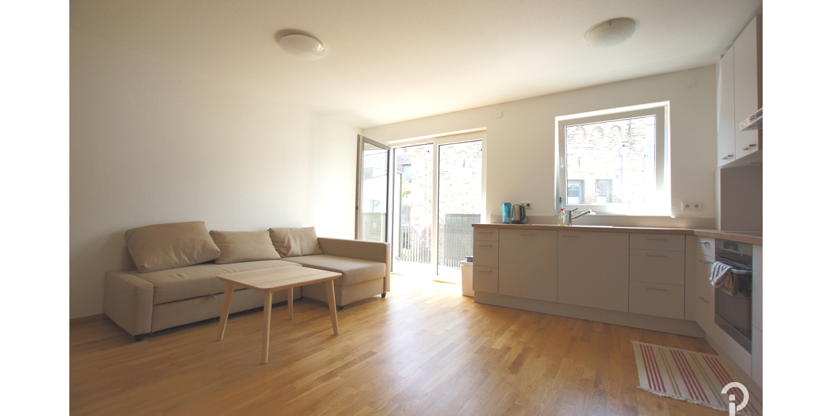 Teilmöblierte 2 Zimmer-Wohnung mit großer Sonnenterrasse, EBK und Tiefgarage in Meerbusch-Büderich - Etagenwohnung Meerbusch Necklenbroich | Angebot:27147242