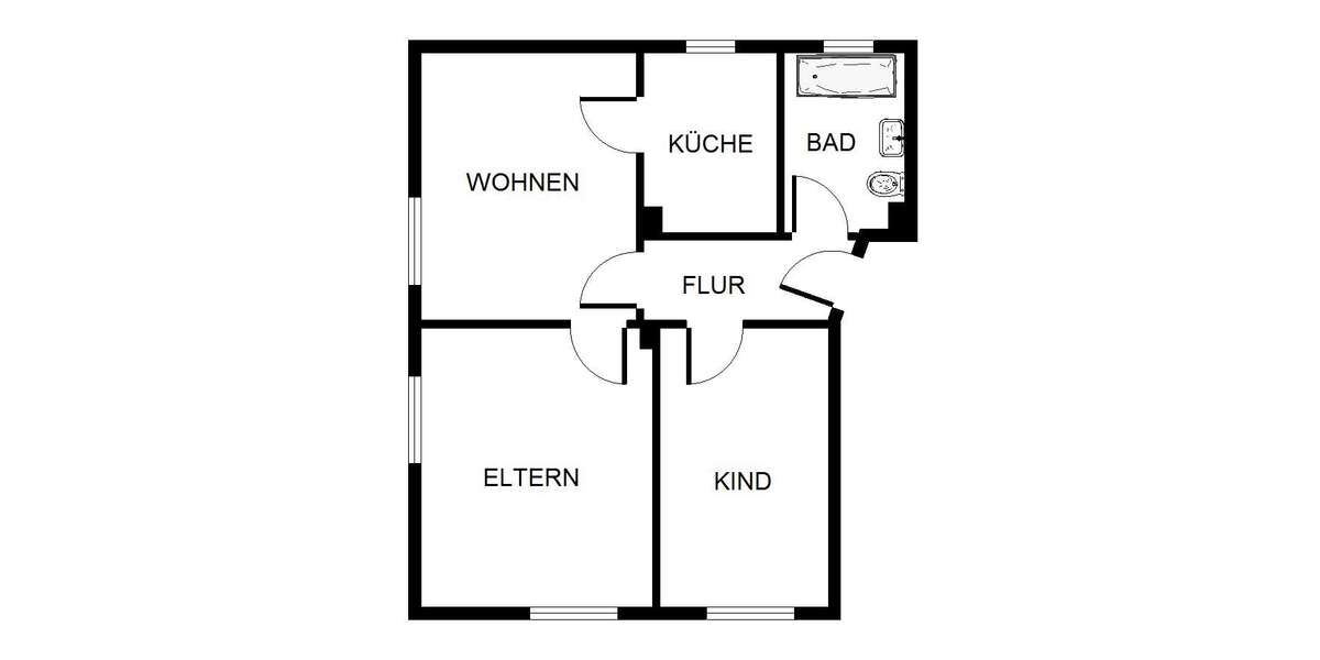 Etagenwohnung Gelsenkirchen Gelsenkirchen-Nord - 3 Zimmer, 52 m&sup2;, 399&euro; | Angebot:27216042