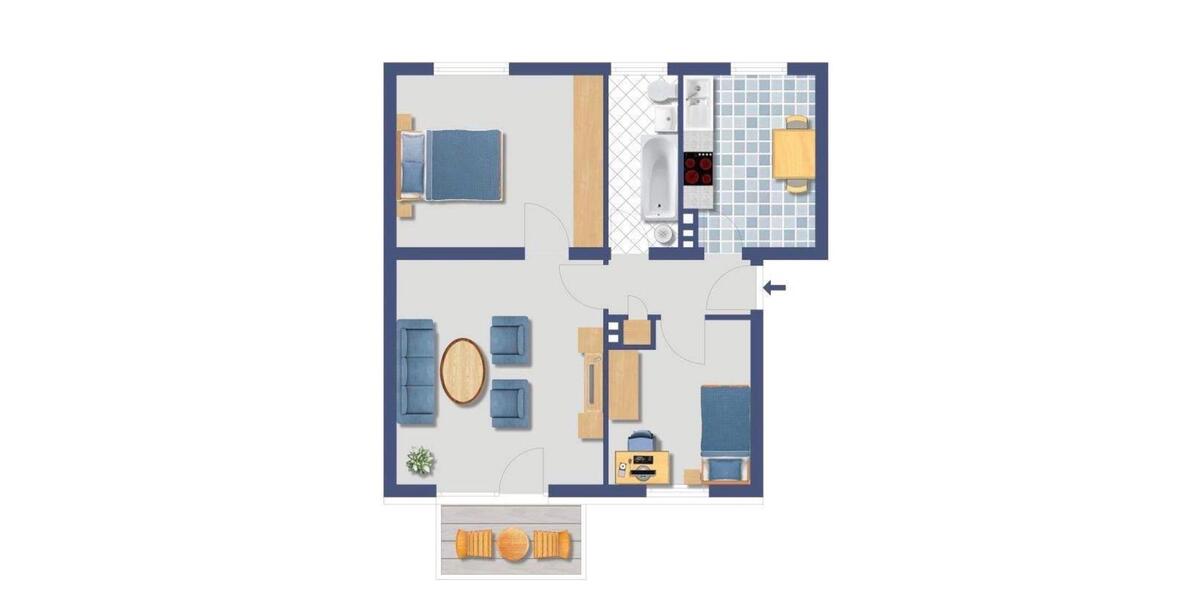 Etagenwohnung Düsseldorf Stadtbezirk 9 - 3 Zimmer, 59 m&sup2;, 270.000&euro; | Angebot:26014633