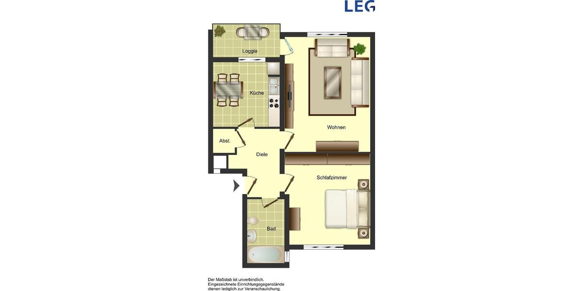Etagenwohnung Duisburg Beeck - 2 Zimmer, 58 m&sup2;, 489&euro; | Angebot:25328616
