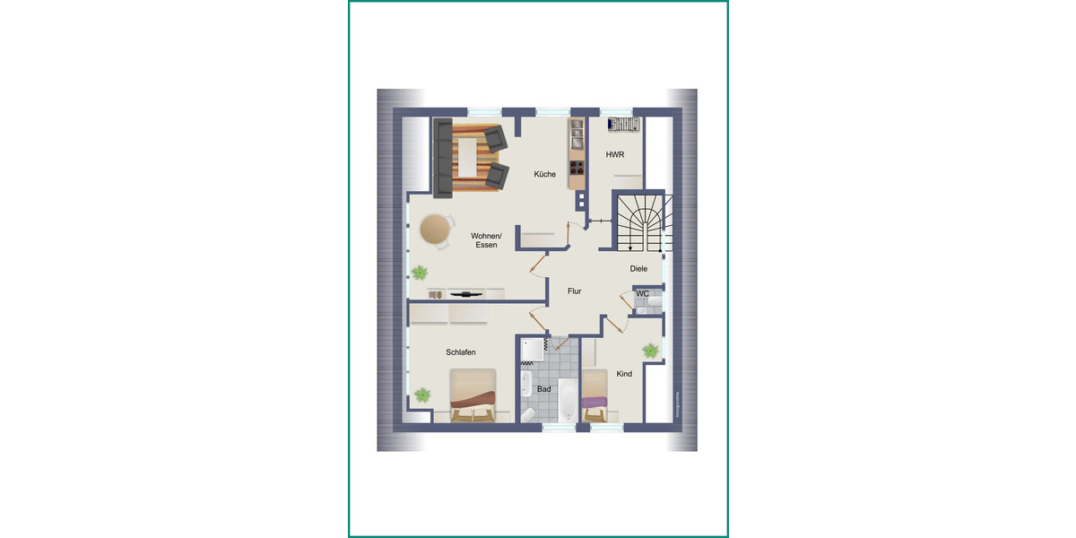 ERSTBEZUG NACH MODERNISIERUNG: HELLE 3-ZIMMER-WOHNUNG IM 2-FAM.-HAUS IN GUTER WOHNLAGE VON RADEVORMWALD - Dachgeschoßwohnung Radevormwald | Angebot:27070197