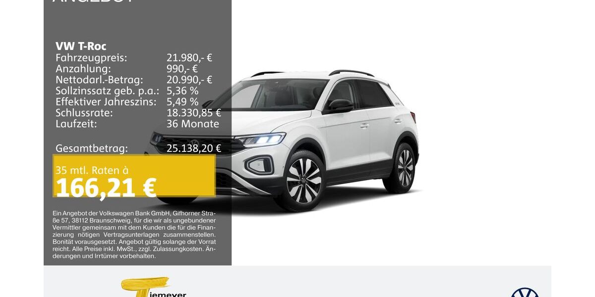 VW T-Roc 20.805 km 21.980 &euro; Remscheid 42897