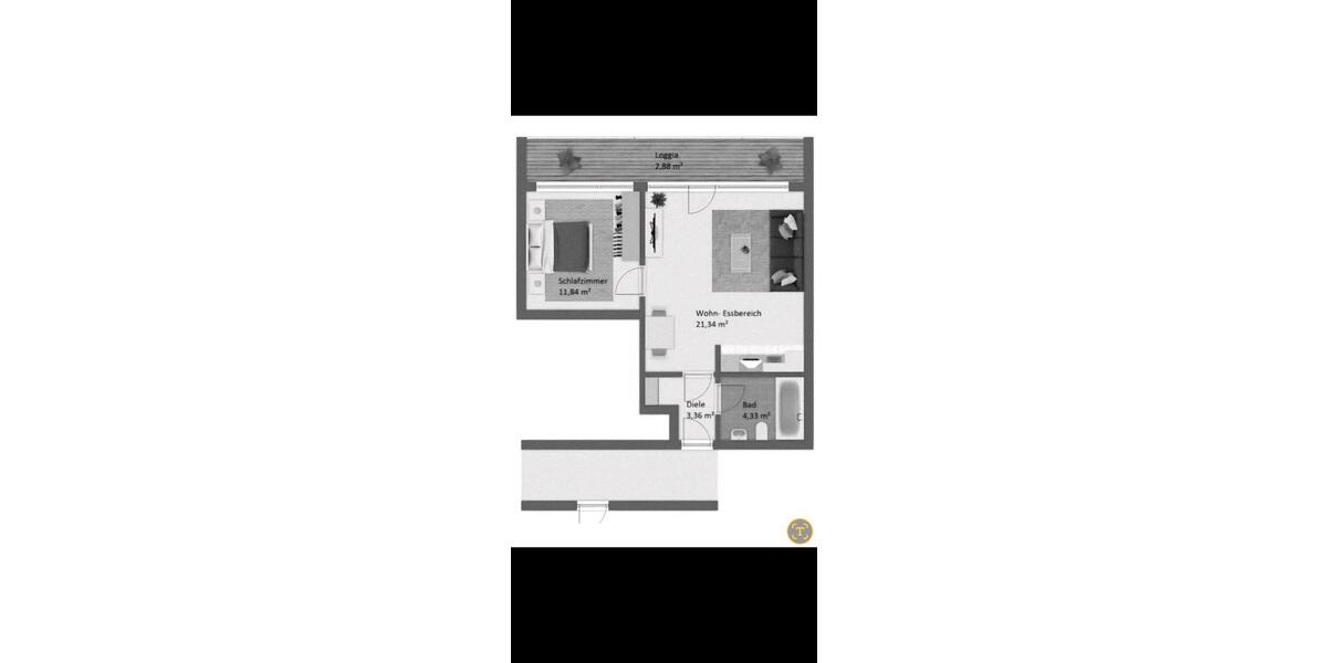 Etagenwohnung Neuss - 2 Zimmer, 44 m&sup2;, 125.000&euro; | Angebot:26463982