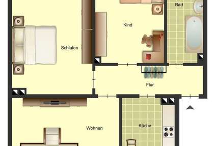 Wohnung Solingen Mitte - 3 Zimmer, 71 m&sup2;, 699&euro; | Angebot:27225115