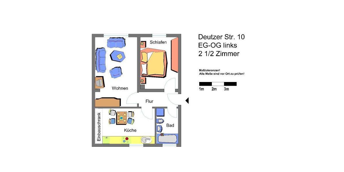 Etagenwohnung Gelsenkirchen Gelsenkirchen-Nord - 2.5 Zimmer, 53 m&sup2;, 296&euro; | Angebot:25809424