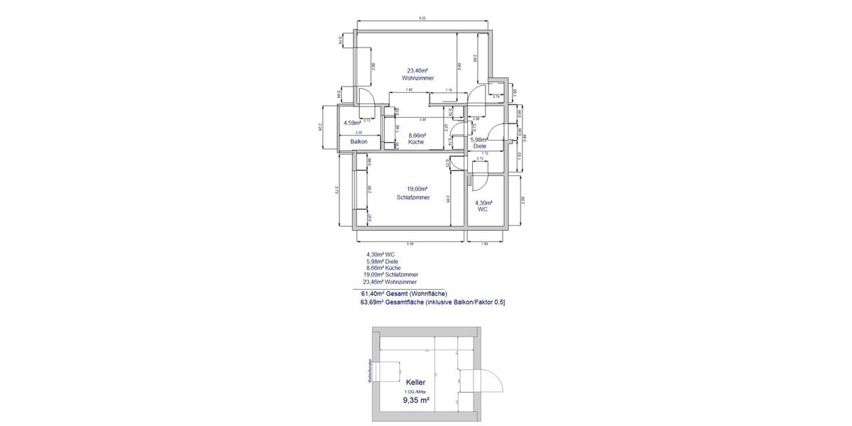 Etagenwohnung Burscheid - 2 Zimmer, 64 m&sup2;, 155.000&euro; | Angebot:25150968