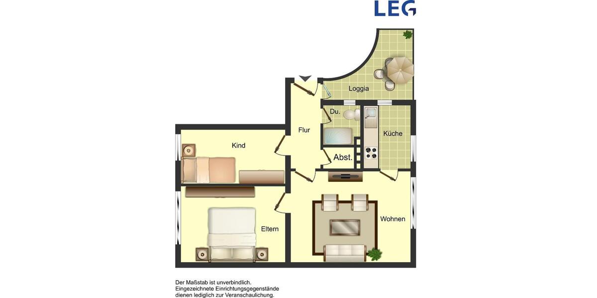 Etagenwohnung Duisburg Duisburg-Mitte - 3 Zimmer, 59 m&sup2;, 629&euro; | Angebot:24591918