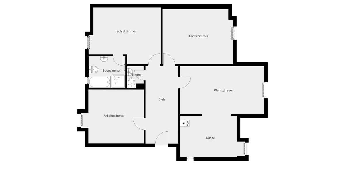 Dachgeschoßwohnung Gladbeck - 4 Zimmer, 99 m&sup2;, 1.110&euro; | Angebot:27571353