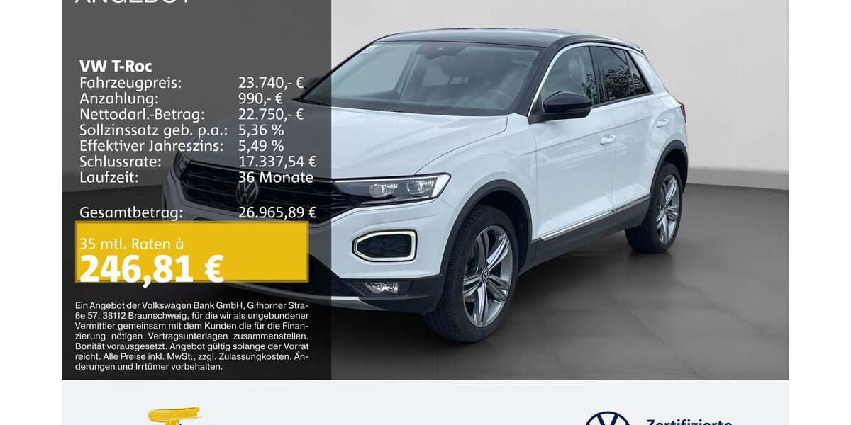 VW T-Roc 34.163 km 23.740 &euro; Remscheid 42897