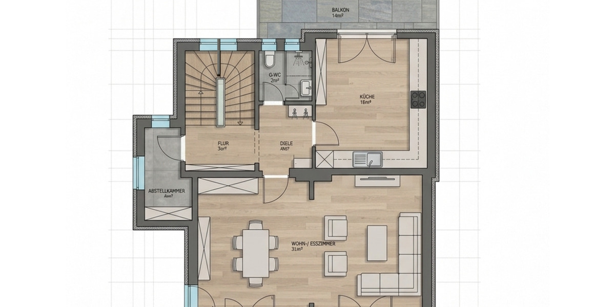 Maisonettenwohnung Hagen Hagen-Nord - 3 Zimmer, 110 m&sup2;, 700&euro; | Angebot:26455668