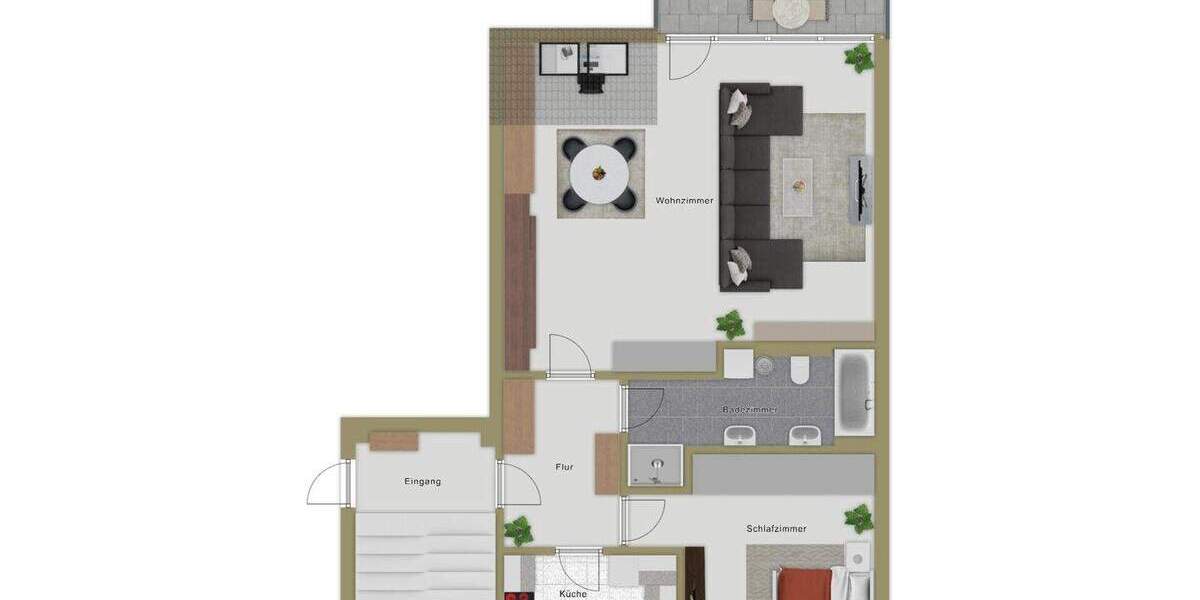Etagenwohnung Velbert Nierenhof - 2 Zimmer, 74 m&sup2;, 189.000&euro; | Angebot:25683979
