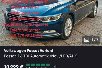 VW Passat Variant 110.000 km 10.999 &euro; Bochum 44787