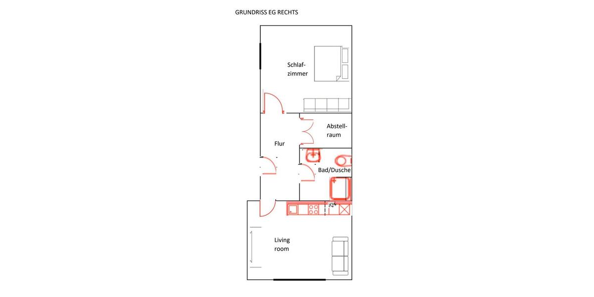 Erdgeschoßwohnung Solingen Ohligs - 2 Zimmer, 60 m&sup2;, 994&euro; | Angebot:27565674