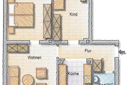 Wohnung Langenfeld (Rheinland) - 3 Zimmer, 58 m&sup2;, 789&euro; | Angebot:26447902